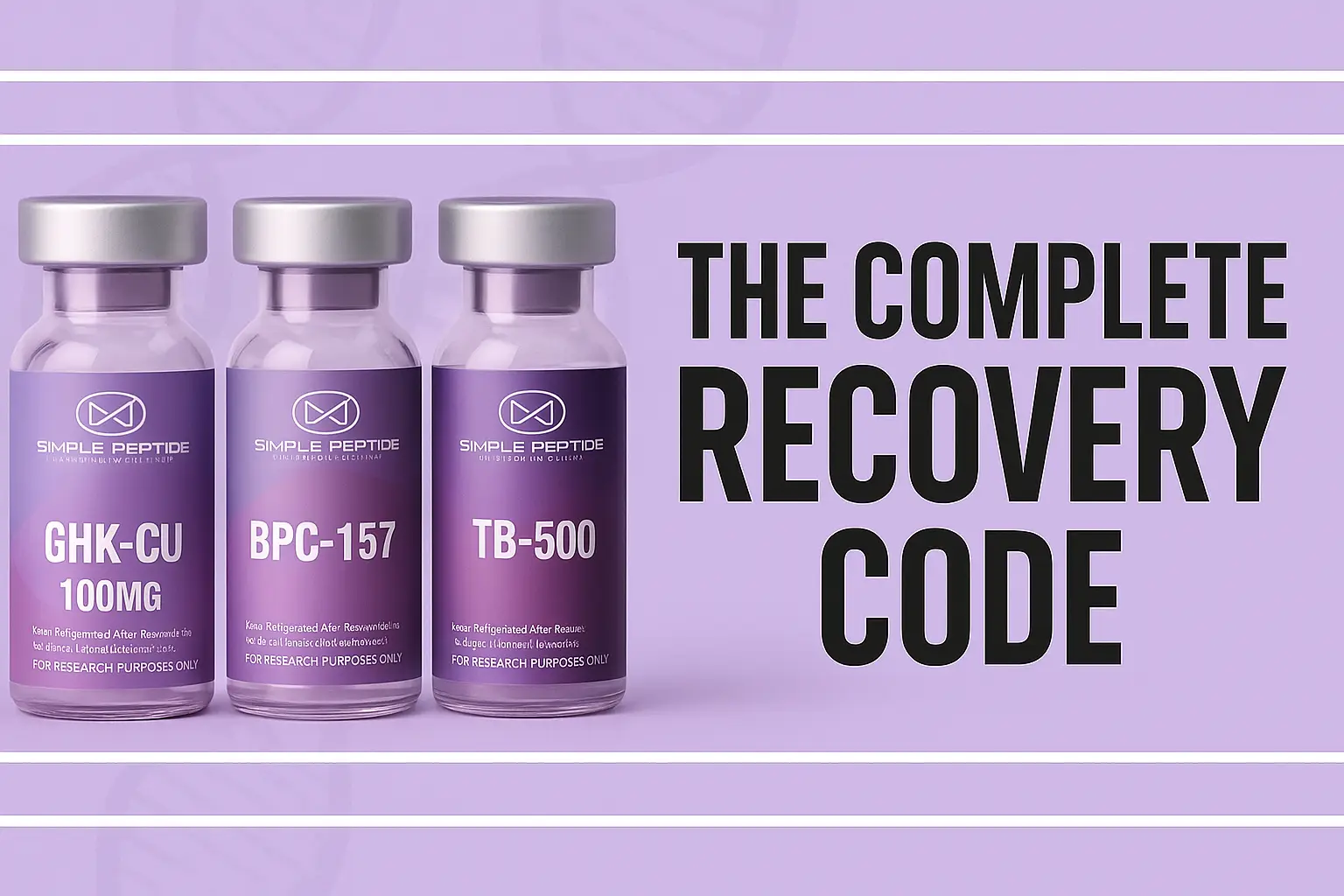 marketing banner of recovery peptides